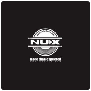 Nux tappeto per batteria 133 x 133 cm. nero con logo