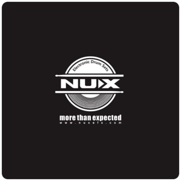 Nux tappeto per batteria 133 x 133 cm. nero con logo